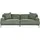 Beliani Couch Stoff 3-Sitzer Grün/Braun