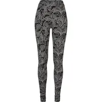 URBAN CLASSICS Leggings in blacknewpaisley, - Schwarz,Weiß - XS