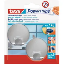 Tesa Garderobenhaken Powerstrips Small Edelstahl
