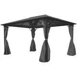 vidaXL Pavillon 4 x 3 m inkl. Seitenteile anthrazit