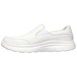 SKECHERS Berufsschuh SKECHERS "FLEX ADVANTAGE SR" Gr. 48,5, weiß, 48,5, Leder, Schuhe, Slipper für Gastronomie, Pflege, Krankenhaus mit Stretcheinsatz