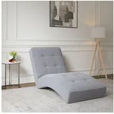 MOEBLO Chaiselongue Livano, – Sitz- und Liegesessel Sofa elegantes Liegesofa Ruheliege Relaxliege Liegesessel 1-Sitzer, für Wohnzimmer und Relax-Bereiche (BxHxT): 73x79x170 cm grau