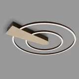 Briloner Leuchten - LED Deckenleuchte dimmbar in 3 Stufen, Memoryfunktion, warmweiße Lichtfarbe, LED Deckenlampe rund, Gold