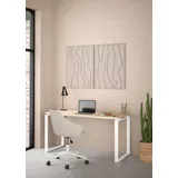 Home Affaire Schreibtisch »Sign Arbeitstisch, Sekretär, Bürotisch,«, Cleanes Design, Metallbeine, Breite 120 oder 150 cm, weiß