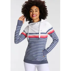 Kapuzensweatshirt, Langarm mit Daumenlöchern, bequem geschnitten und hüftbedeckend, Gr. 52/54 (XXL), marine-weiß, , 17691559-52