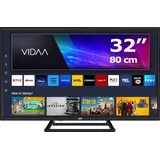 32" HD Smart TV Slim Type, VIDAA Betriebssystem, Triple Tuner + 12-Volt Anschluss - Schwarz