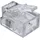 InLine 73014R 10er Pack Modularstecker, 6P4C RJ11 zum Crimpen auf Rundkabel