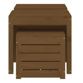 vidaXL 3-tlg. Gartenbox-Set Honigbraun Massivholz Kiefer