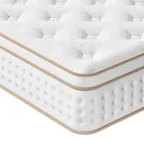 Vesgantti Matratze H3 Kaltschaummatratze, 30 cm Höhe Taschenfederkernmatratze, ÖkoTex Zertifiziert, Orthopädische Federkernmatratze, Ergonomische Rollmatratze Mittelfest 140x200 cm