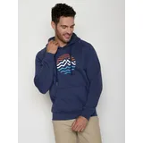 Greenbomb Hoodie Mountain Stripes Blau XL
