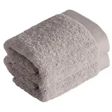 Vossen Handtücher Handtücher Collection High Line, Frottier (Packung, 2-St), Vegan grau 30 cm x 30 cm