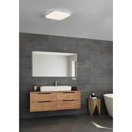 EGLO LED Deckenlampe Frania-S, Sternenhimmel Deckenleuchte mit Kristall-Effekt, Wandlampe aus Stahl und Kunststoff in weiß, Lampe für Badezimmer und Küche, neutralweiß, IP44, 33... -