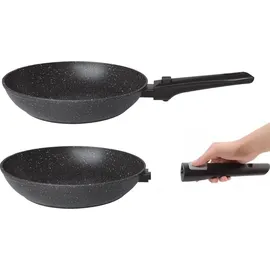 Cheffinger XXL 14 tlg Kochtopfset Abnehmbare Griffe Topf Set Pfanne +4 Küchenhelfer