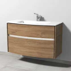 Sanipa Waschtischunterschrank „Twiga“ 1015 × 605 × 459 mm in Eiche Kansas, mit Beleuchtung