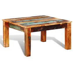 vidaXL Couchtisch Quadratisch Altholz