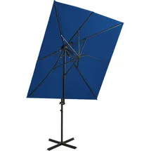 vidaXL Ampelschirm mit Lüftung 250 x 250 cm azurblau 312365