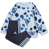 Adidas Essentials Allover Print Kids Jogginganzug Clear Sky 68