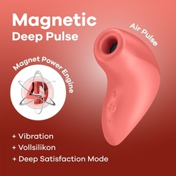 Satisfyer Magnetic Deep Pulse, 11,6 cm, pfirsich