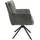 ronald verdult Polsterstühle 2er Set ALEX, Grau - Schwarz - Stoffbezug - Metallgestell - 180 Grad drehbar - 2er Set