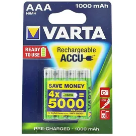Varta Power Accu NiMH Akku AAA Micro 1000 mAh 4er Pack