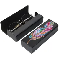 5D Diamant Malerei Brillenetui,DIY Brillenetui Aufbewahrungsbox mit Magnetverschluss DIY Handwerk Strass Malerei Leder Brillenetui für Brillen Sonnenbrille Strass Painting Voll Kits Charms Geschenk