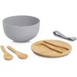 Zeller Salatschüssel Set 4-tlg. Grau