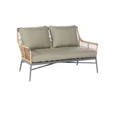 SonnenPartner Retro Loungesofa Gartensofa Aluminium mit PE-Bespannung natural ho