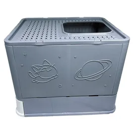 Hti-Living Katzentoilette geschlossen grau