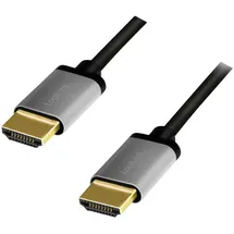 Logilink HDMI AV Anschlusskabel [1x HDMI-Stecker - 1x HDMI-Stecker] 5m Schwarz-Grau