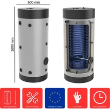 feueranker Wärmepumpenspeicher 200 Liter WPS-2-200 Solarspeicher Warmwasserspeicher Boiler