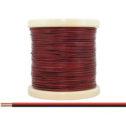 Donau Elektronik Donau Zwillingslitze 0,14 mm2 / 500 m rot-schwarz, 500 m, Schwa