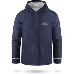 normani Regenjacke Kinder Regenjacke Teelin Kids Regenmantel mit Kapuze und Reflektoren für Jungen und Mädchen – Wassersäule: 5000 mm blau M
