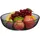 Relaxdays Obstkorb Metall rund HxD: 8 x 28 cm schwarz