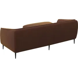 flexlux Eckcouch Polyester 2-Sitzer Braun
