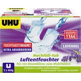 UHU Luftentfeuchter Lavendel, 2x450g Feuchtigkeitsmagnet (1er Pack) - Grün