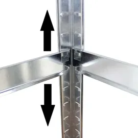 Trutzholm Schwerlastregal Metall 180x90x40 cm silber 2er-Set
