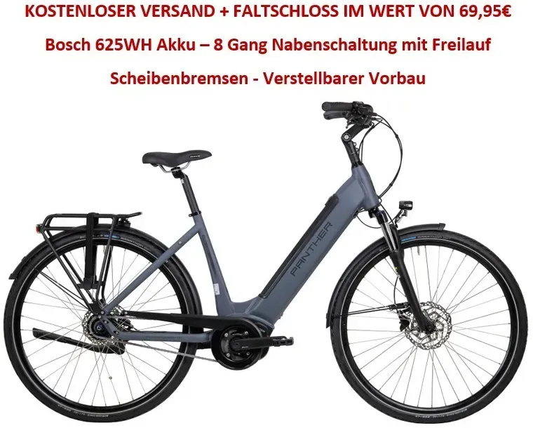 Panther E-Bike "Maruka 4.0" | Damen | 8-Gang | anthrazit matt | 2024