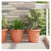 vidaXL Runde Blumenplatte 6 Pcs Ziegelrot Ø 23,5 x 2,5 cm Kunststoff