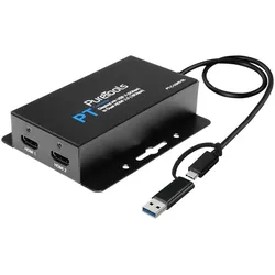 PureTools PT-C-U3HD-DL - USB 3.2 Gen1 DisplayLink Converter - Dual Screen - 4K -...