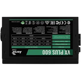 AeroCool VX PLUS 600 Netzteil 600 W 20+4 pin ATX ATX Schwarz (AEROPGSVX-600PLUS-80)