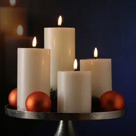 Deluxe Homeart MIA LED Kerzenset 4 Größen beige