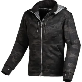 Macna District Camo Damen Motorrad Textiljacke, schwarz-mehrfarbig, Größe S