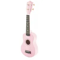 Fame UKE-S BW Sopran Ukulele, Light Pink, inkl. Bag,