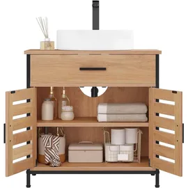 EUGAD Waschbeckenunterschrank 2 Türen 30 x 60 cm Beige
