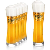 Maisel ́s Weisse Original Weizenbiergläser 0,5 l (6 STK) - Hefe Weissbiergläser 0,5 l - Maisel Weizenbiergläser 0,5 l als tolles Bier Geschenk