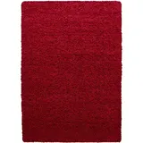 KADIMA DESIGN Hochflorteppich, RHEIN, einfarbig, Rot, 300 x 400 cm