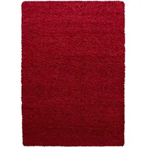 KADIMA DESIGN Hochflorteppich, RHEIN, einfarbig, Rot, 300 x 400 cm