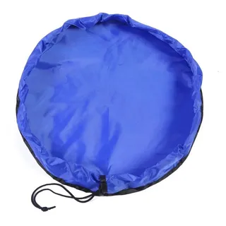 Wisafory Spielzeug Aufbewahrung Sack Aufbewahrungstasche für Spielzeug Kinder Spieldecke Aufräumsack Spielsack Aufbewahrung Teppich Kinderspielzeug Aufbewahrungsbeutel Dunkelblau Durchmesser 1.5m