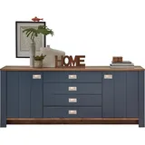 Innostyle Innostyle, Dijon Sideboard, Holzwerkstoff Parisian Blue/Haveleiche Cognac - Parisian Blue