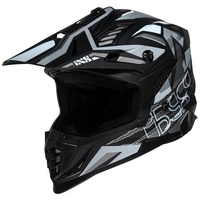 IXS 363 2.0 Motocross Helm, schwarz-grau-weiss, Größe S